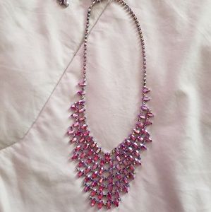 Antique/Vintage Magenta Rhinestone Necklace